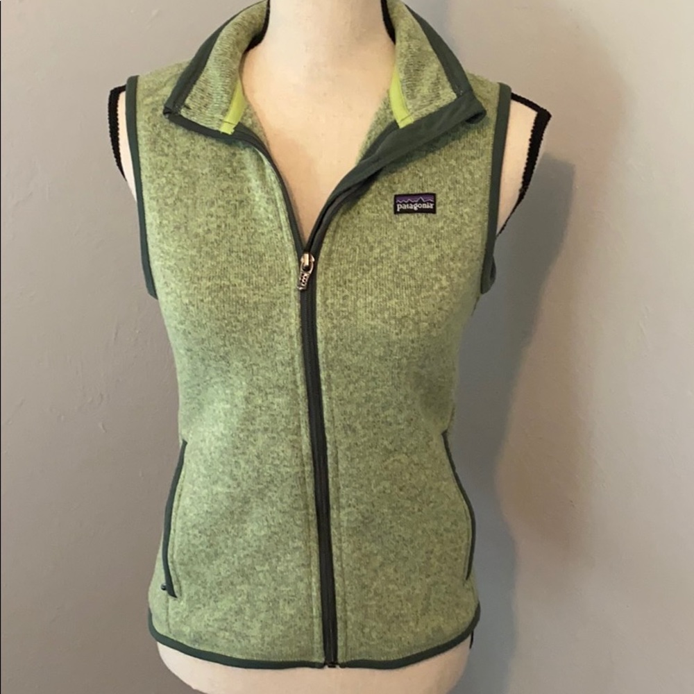 Patagonia Light Green Zip Up Vest